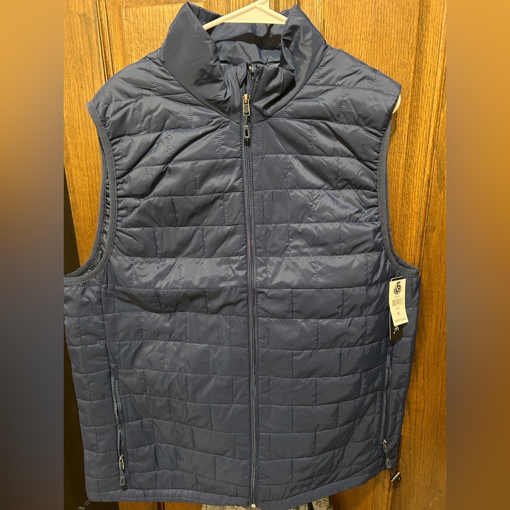 Burnside Men's Dark Blue Quilted Vest